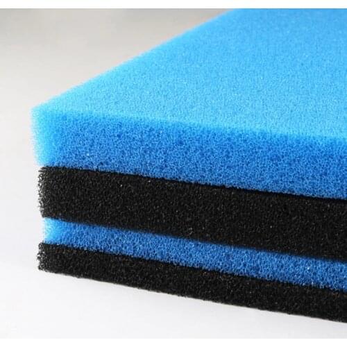 30cmx50cmx4cm Black Blue Filtration Foam Aquarium Fish Tank Biochemical Filter Sponge Pad Skimmer Sponge Supply Tank