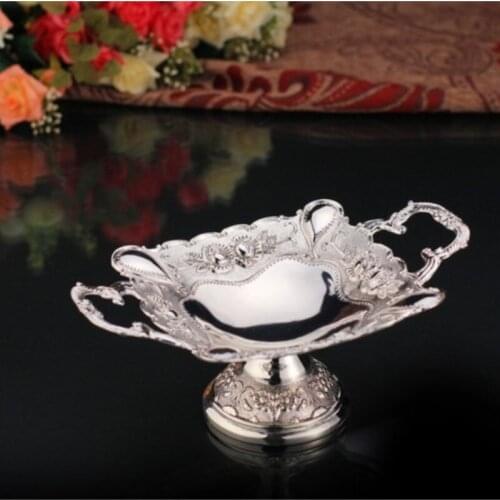 Silver or gold cake stand mug-up pallet dessert silver plated fashion cake pan birthday part cupcake holders dessert dish plate