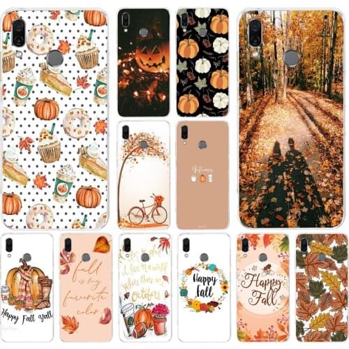26AS Pumpkin happy autumn Soft Silicone Tpu Cover phone Case for huawei Honor 8 8a Prime 8s 8x 8 lite 9 9x 9 lite 10 10i 10 lite
