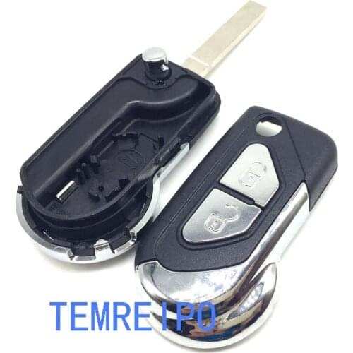 Replacement keys for peugeot citroen 2 button remote key for c1 c2 c3 c5 c4l peugeot 207 307 308 407 fob Blade without groove
