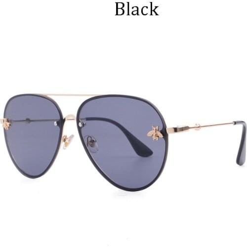 2020 Luxury Brand Designer Female Rimless Sunglasses Women Sun Glasses Gradient Shades Little bee Lens Ladies UV400 rays