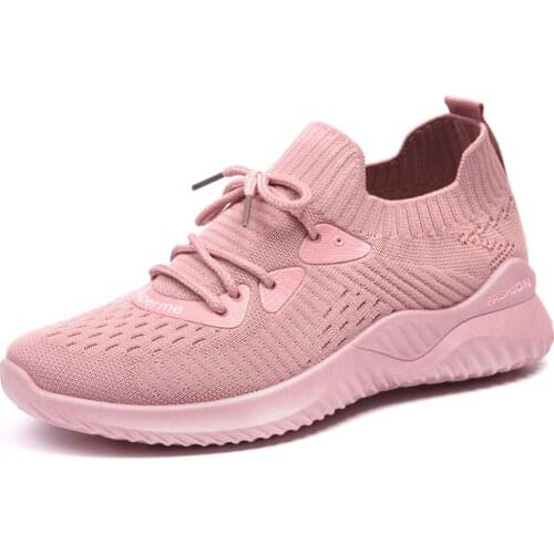 Women Casual Shoes Fashion Breathable Walking Mesh Lace Up Flat Shoes Sneakers Women 2020 Tenis Feminino White Vulcanized Shoes