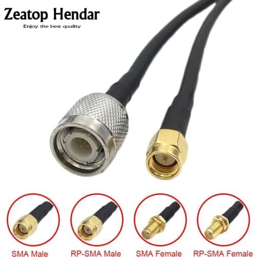 1Pcs TNC Male Plug to 4 Types SMA / RP-SMA Jack RF Pigtail Cable RG58 / LMR195 for Wireless Router 1M 2M 5M 10M 15M 20M 25M 30M