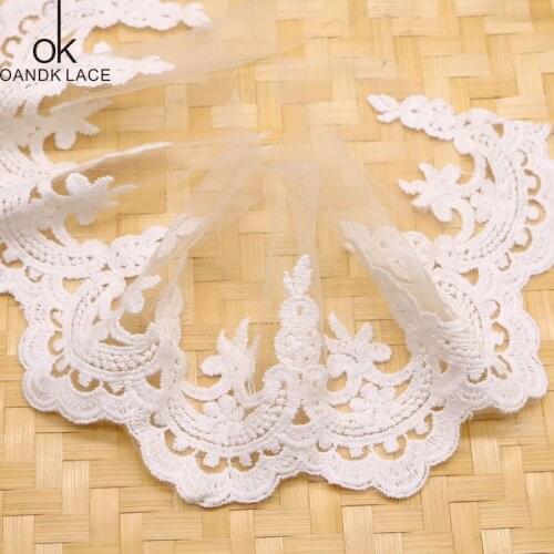 1 yard white lace cloth decoration DIY decoration embroidery lace decoration belt sewing wedding dress home