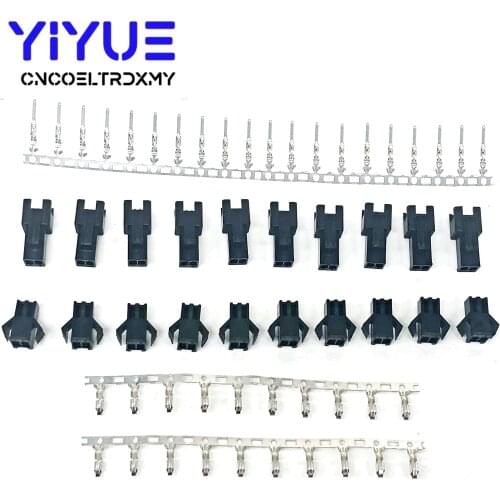 10sets/lot 2/3Pin 2.54mm Dupont Connector Pin Way Cable Plug Electrical Male/Female Pin Jumper Header Housing Wire Connector