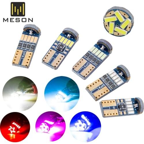 10pcs T10 LED T10 W5W LED Bulb 3014 SMD 168 194 Car Accessories Clearance Lights Reading lamp Auto 12V CANBUS Bright