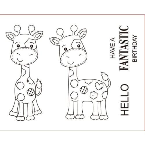 10x10 Fawn Transparent Clear Silicone Stamp Seal for DIY scrapbooking photo album Decorative clear stamp