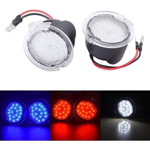 2Pcs Car LED Side Mirror Puddle Light Lamp for Ford Fusion Flex Mondeo Explorer