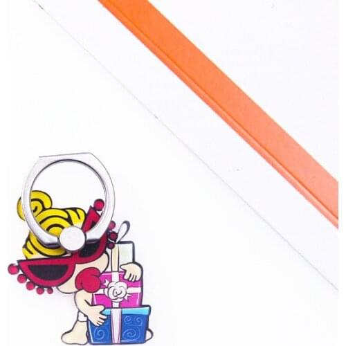 2020 New Design 1 Piece High Quality ABS Phone Ring Holder Cute Cartoon Doll Heart Pattern Smartphone Finger Ring Holder Housing