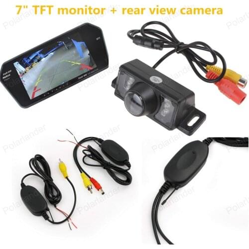 7" TFT 800x480 BLUETOOTH monitor with wireless transmitter receiver Night vision rear view camera kit