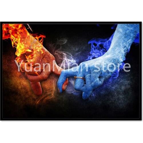 DIY 5D diamond painting round diamond pull hook couple embroidery mosaic figure home decoration pattern handmade