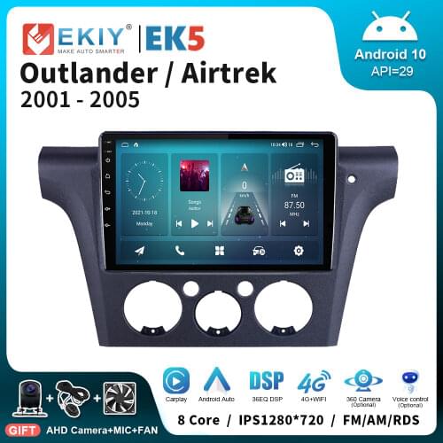 EKIY 1280*720P QLED DSP Android Car Radio For Mitsubishi Outlander 2002-2006 Stereo Multimedia Player GPS Navigation Head Unit