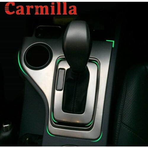 Carmilla Car Inner Gear Panel Stainless Steel Big & Small Panel Refit Sticker For Ford Everest Endeavour Raider 2015 2016 2017