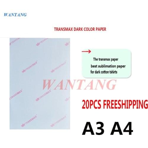 Freeshipping A3 A4 Inkjet Thermal Paper Heat Transfer Sublimation Printing Paper T-Shirt Dark Transfer Paper for Cotton Garment