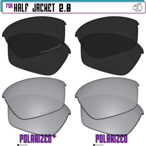 EZReplace Polarized Replacement Lenses for - Oakley Half Jacket 2.0 Sunglasses - BlkSirP Plus-BlkSirP