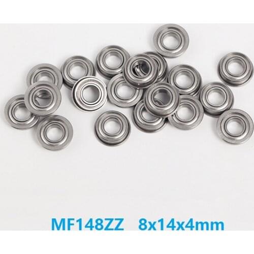 100pcs/500pcs MF148ZZ MF148Z MF148 ZZ Z 8x14x4 mm flange deep groove Ball Bearing 8*14*4mm double shielded