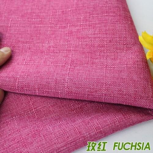 Fuchsia Compound lining Linen Fabric Sofa Cushion Fabirc Sewing Cloth Outdoor Linen Blend Fabric Upholstery 58" wide Per Yard