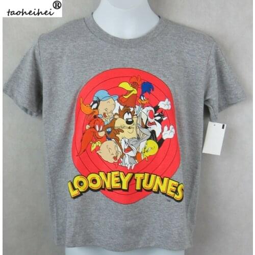 Looney Tunes Boys T-Shirt Gray New Officially Licensed Taz Bugs Daffy Tweety