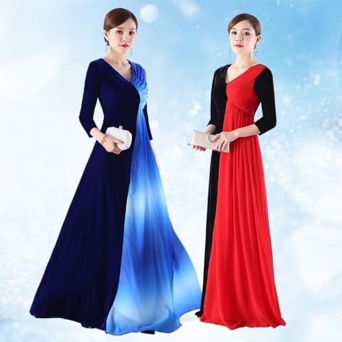 Chinese Hanfu Dj Costume National Dance Dress Chorus Singer Song Classical Yangge Group Fan Performance Female FF1992