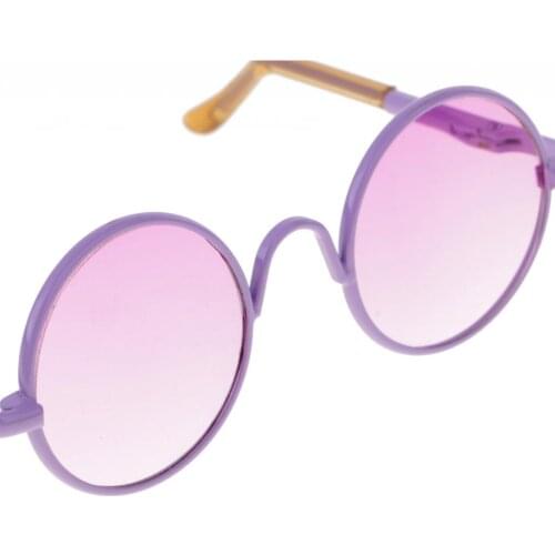 1/3 BJD Retro Hippy Round Glasses Eyewear For SD Dollfie Accessories Purple