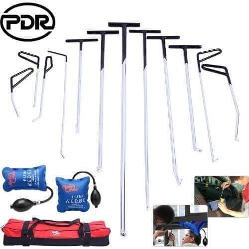 Super PDR Pump Wedge Crewbars Hooks Car Body Repair Tools Dent Damage Repair Tools Kit