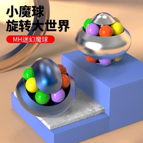 Cross-border new aluminum alloy psychedelic magic ball educational toy Tik Tok decompression Torshn Puzzle marble cube