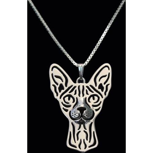 New Unique Romantic Gold Silver Color Sphynx cat Pendant Necklace Hunger Games Necklace Women Best Friend Choker Animal Jewelry