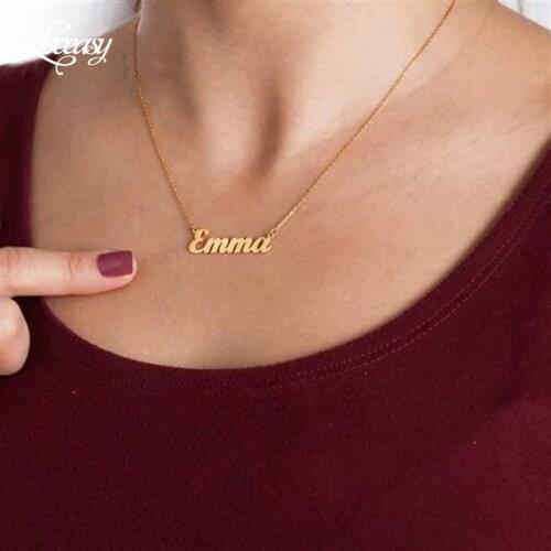 Personalized Custom Name necklace Stainless steel 304 charms pendant Emma necklace Mothers Christmas gift
