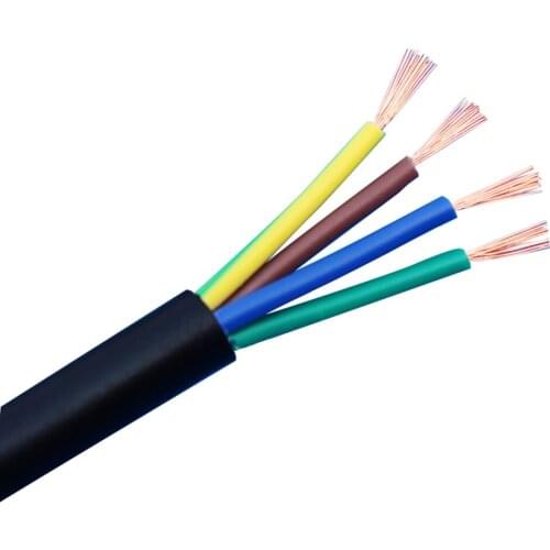 5M Oxygen Free copper Wire 18 AWG /17AWG /15AWG/13AWG RVV4 Cores 4Pins Pure Copper Wire Conductor Electric Soft PVC Cable