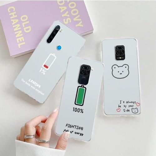 Battery energy Transparent Soft Case for Samsung S21 S20 A11 S10 S10E S9 S8 Plus Lite Note10 Note20 Ultra TPU Cover