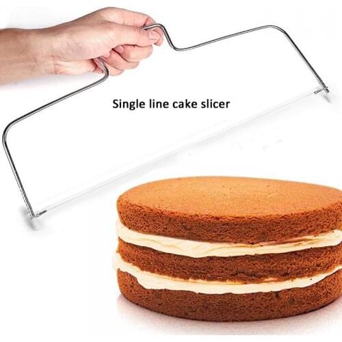 Adjustable 2 Line Double Wire Cake Cutter Slicer Stainless Steel DIY Butter Bread Divider Pastry Knife Kitchen Baking Tools
