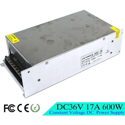 Adjustable Switch Power Supply DC 36V 17A 600W Switching Driver 110V 220V AC DC 36V SMPS Factory Supplier For LED Lamp cnc cctv