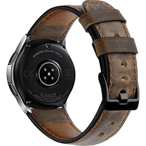 Genuine Leather band For samsung Galaxy watch 3 46mm bracelet Gear S3 frontier bracelet Huawei watch 2 gte strap 22mm watch band
