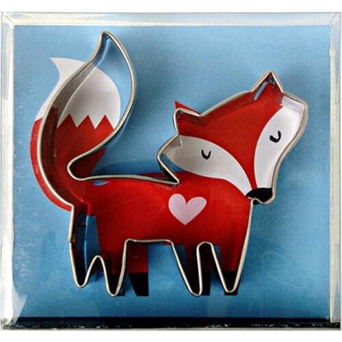 Forest Animal Fox Shape Cookie Cutter Biscuits Fondant Cake Decorating Bakeware Stainless Steel Baking Tools