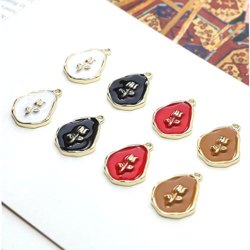 10pcs Japanese retro style alloy Drop Earrings for Women roses irregular tag Pendant diy jewelry earrings necklace accessories