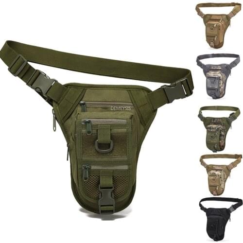 Military Tactical Leg Bag Outdoor Hunting Tool Thigh Pack Motorcycle Riding Waist Bag for Hiking Camping Cycling