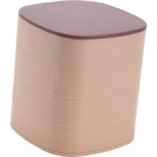 4 Layer Rotating Jewelry Organizer Box Earring Bracelet Holder Organizer for Women Girls Holiday Gift