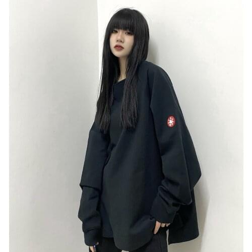High Street Brand C.E Simple Style Black Oversized Hoodie Kawaii Womens Clothing Y2k Womens Sweatshirt Hooded Sweatshirts