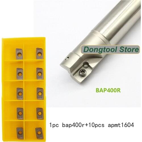 1pc BAP400R C25 C32 160L 3T 90 degree milling cutter arbor +10Pcs APMT1604 carbide inserts