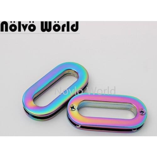 10-50 pieces 7 colors 29mm 1''-1/8'' inner rainbow color oval eyelets for chains bag decoration handbag accessories
