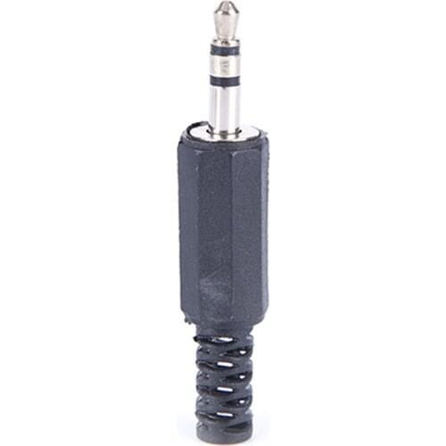 10Pcs Black 3.5mm Audio Jack Plug 3.5 stereo plug Headphone male Connector High Quality