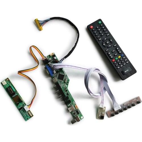 1680*1050 DIY kit LCD monitor control board 1CCFL 30Pin LVDS VGA AV USB Fit B154SW01/N154Z1/N154Z3/QD15AL01/QD15AL02 matrix