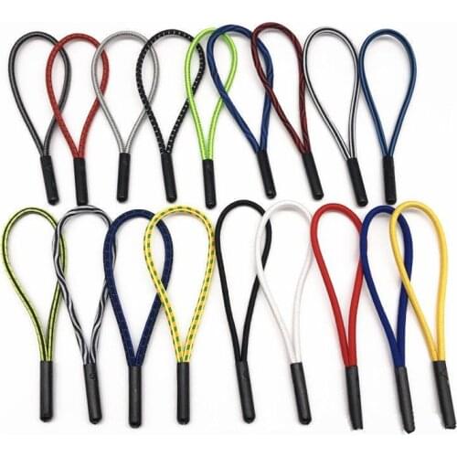 4 Pcs 17 Colors Rope Zipper Pull Cord Elastic Drawstring Detachable Bag Suitcase Backpack Accessories DIY Zipper Puller Head End
