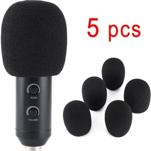 5pcs microphone Replacement Foam Microphone Cover Mic Cover Windshield Headset Wind Shield Pop Filter Mic Cover Foam