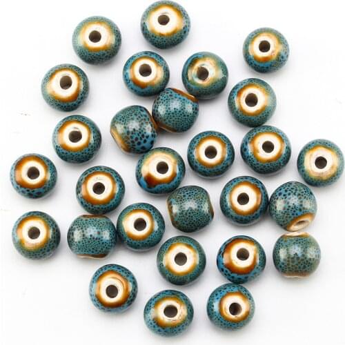 Flower Glaze Ceramic Beads for Jewelry Making Bracelet DIY Earring Accessories Beads by Jingdezhen Production Wholesale T801