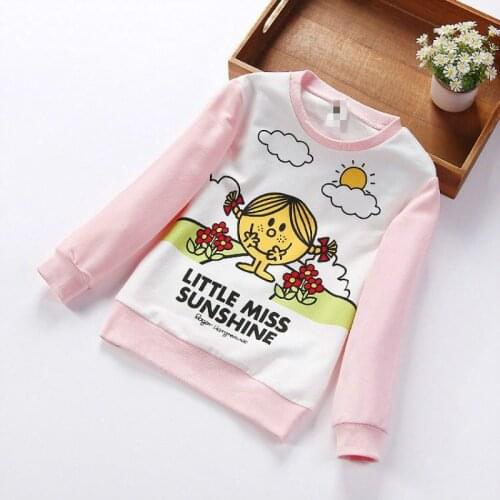 BBD Girl Cartoon Cute T-Shirt Kids Spring Cotton O-Neck Active Full Fashion Sweatshirt Infants 3-7 Years Costume New