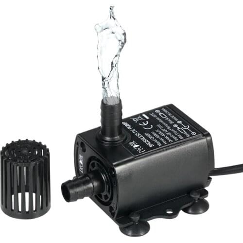 Decdeal Ultra-quiet Mini DC12V 6W Brushless Water Pump with 5.5*2.1mm Female Waterproof Submersible Fountain Aquarium Circulat