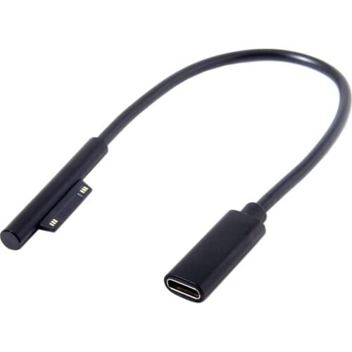 DC 15V Type-C USB-C Female to Surface Pro 3 Pro4 Pro5 Pro6 Book Pro Charger Cable