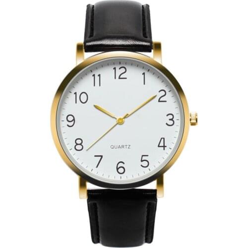DIOMEDES Men's Watch With Leather Strap