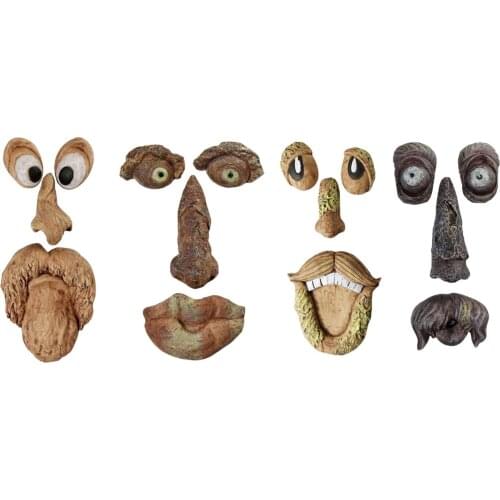 Tree Faces Decor Outdoor,Old Man Wild Bird Feeder Tree Hugger Statues in The Dark Eyes Garden Decor Yard Art